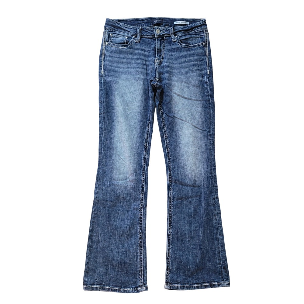 Daytrip 28R Virgo Bootcut Jeans Womens Medium Wash Flap Pocket DBK8507 Blue